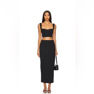 Superdown veneda skirt set black